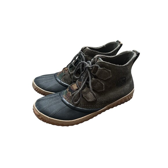 SOREL Women's Out N About Plus Duck Camo Boots size 9 Rain Waterproof Booties - Picture 1 of 7